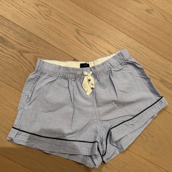 J. Crew Pajama Set Light Blue with Navy trim. Size XXS Women’s - Picture 3 of 4